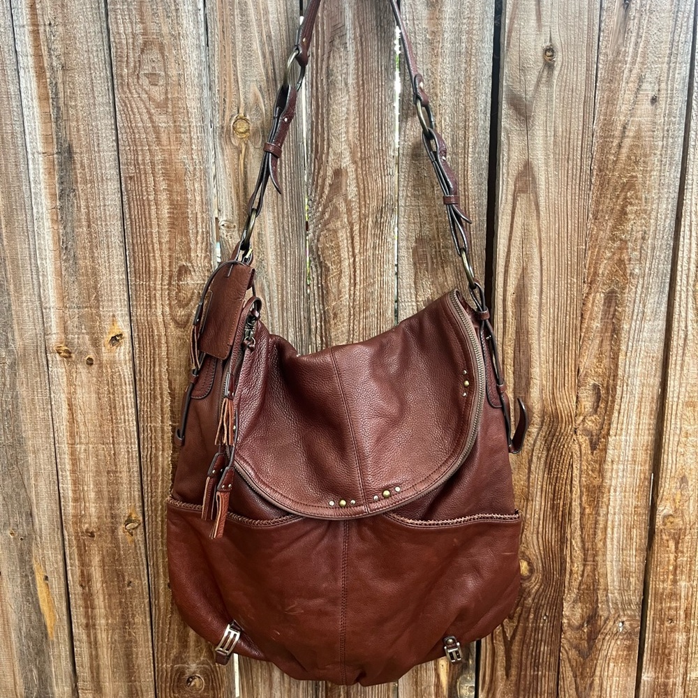 Hayden Harnett large leather crossbody handbag